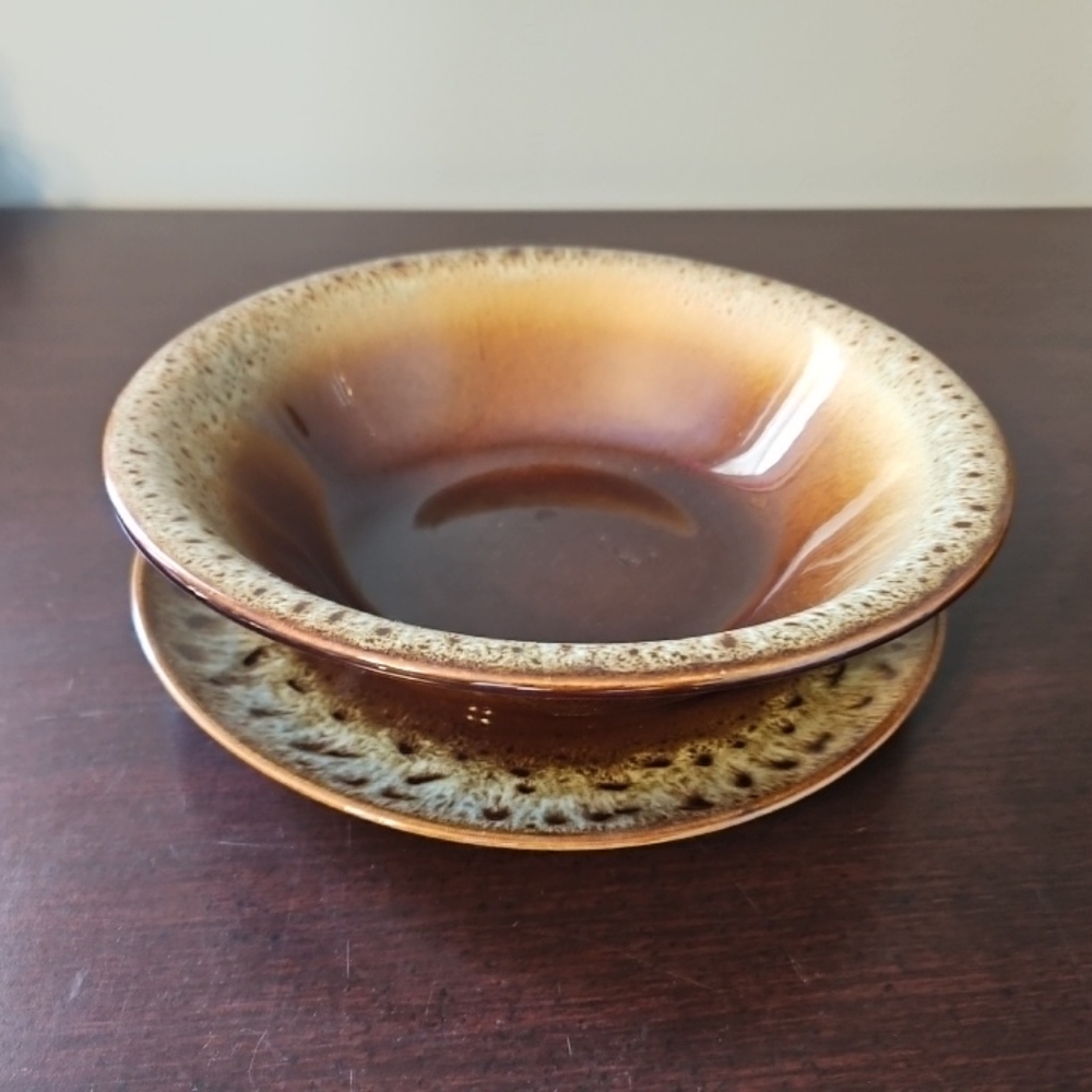Vintage USA Carefree Ironstone by Canonsburg Bowl And Plate